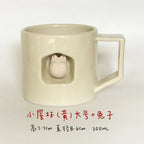 Magnetic dog-shaped coffee cup - PetCeramicArt