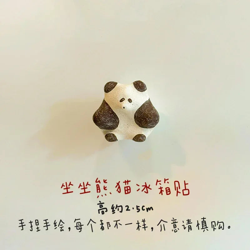 Handmade Ceramics | Panda Refrigerator Magnet - PetCeramicArt