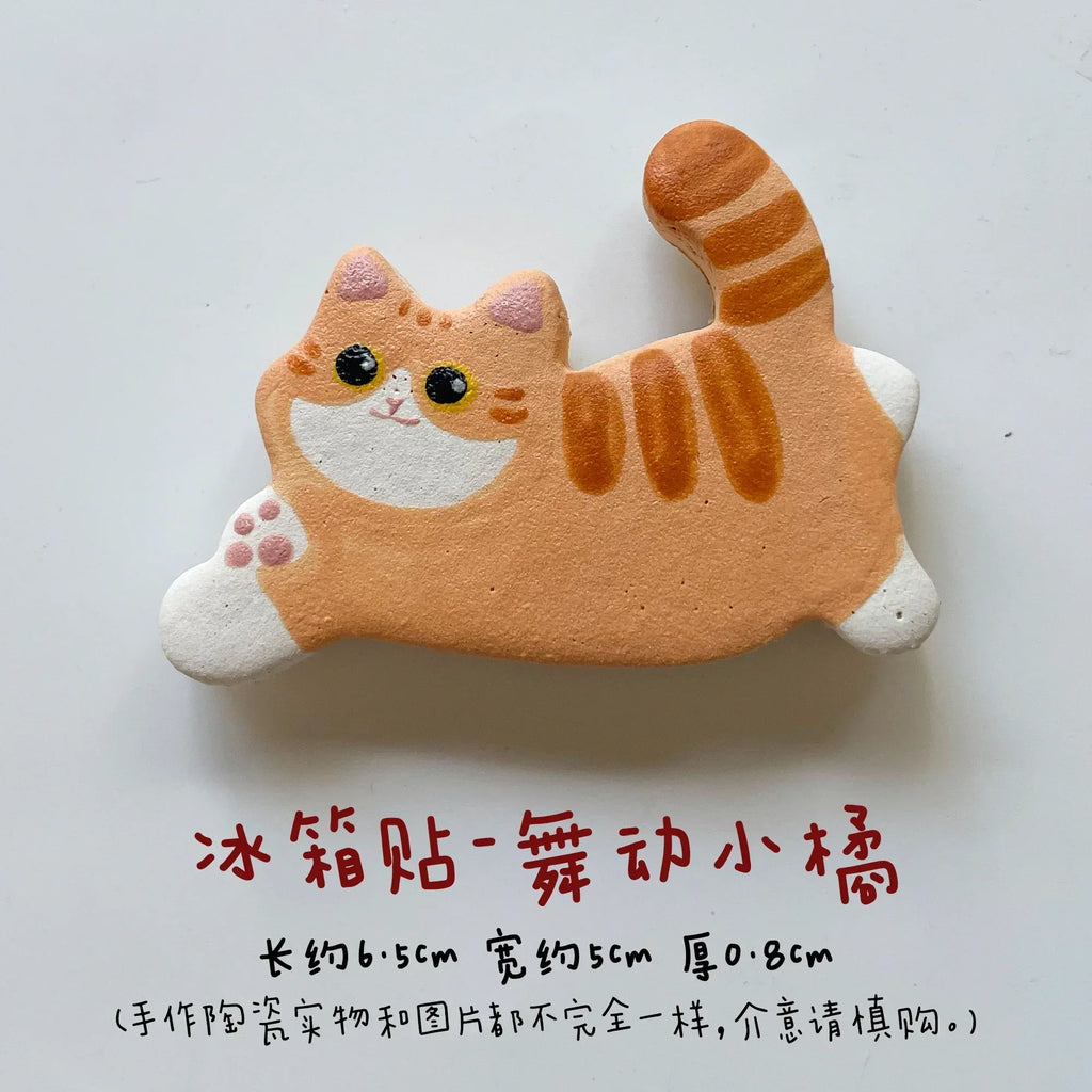 Cat refrigerator magnets - PetCeramicArt