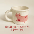 Ceramic coffee cup | Hand-painted dachshund design - PetCeramicArt