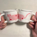 Couple's coffee cups | Hand-painted dachshunds - PetCeramicArt