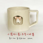 Magnetic dog-shaped coffee cup - PetCeramicArt