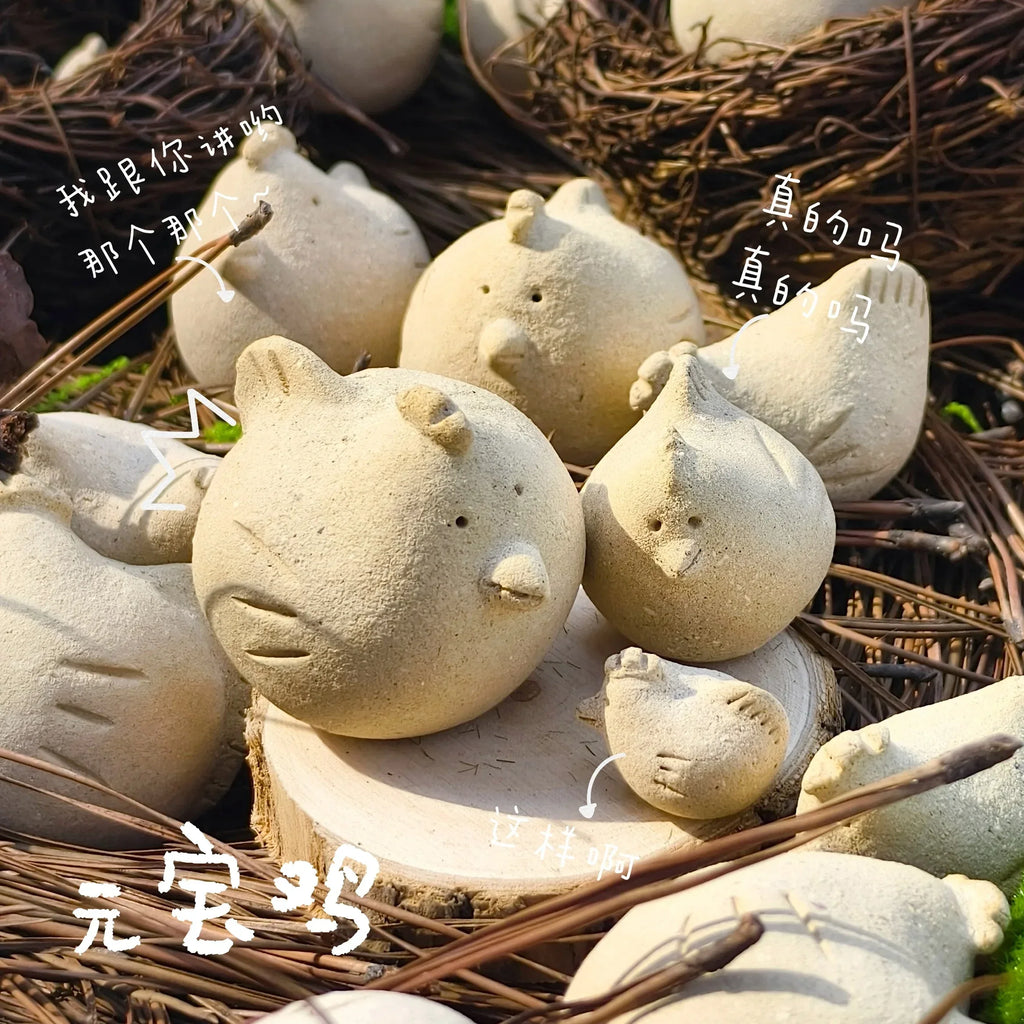 Ceramic chick figurine | Clay doll - PetCeramicArt