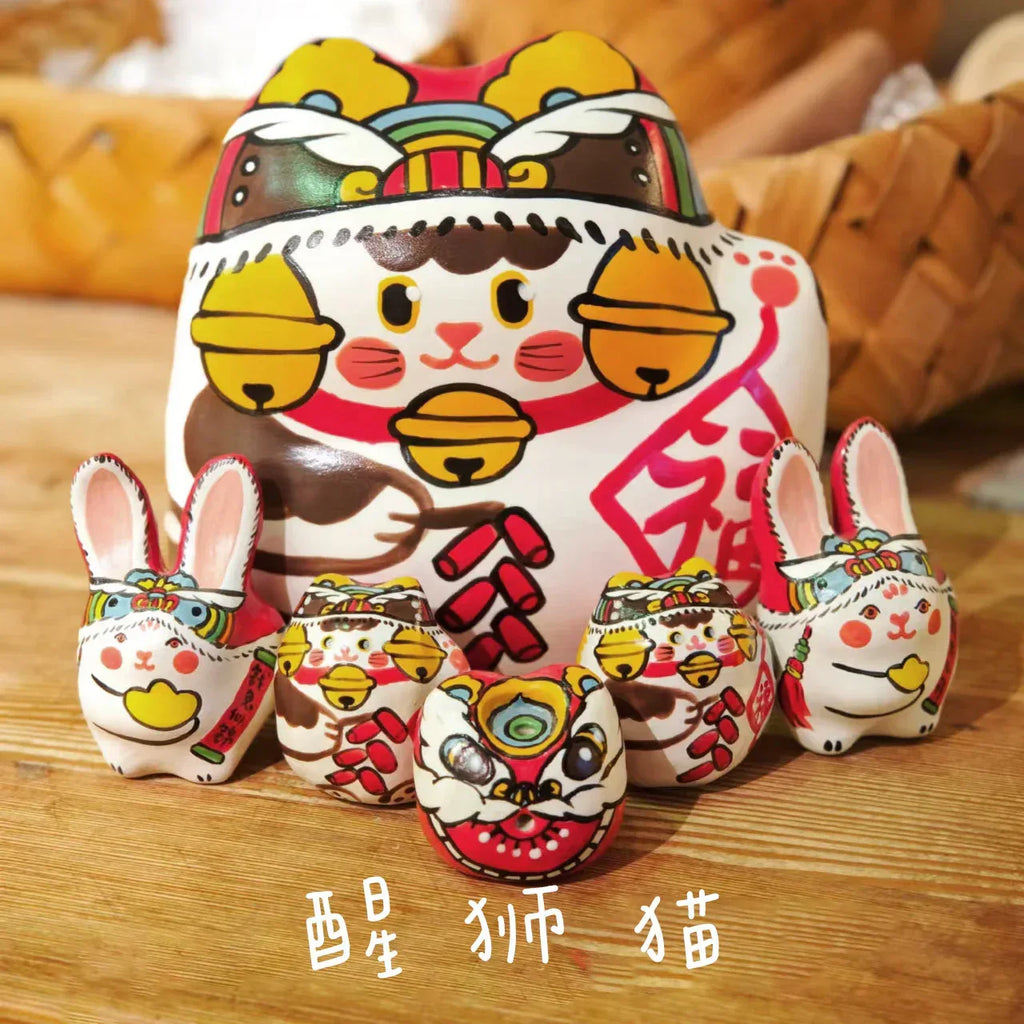 Lucky cat ceramic ornament - PetCeramicArt