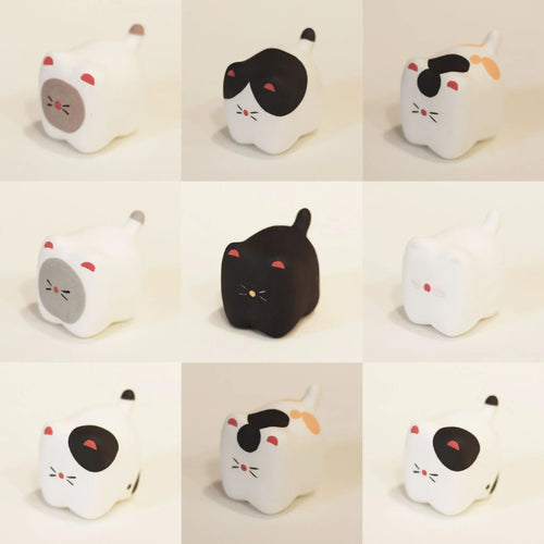 Ceramic cat figurine | Handmade animal ornament - PetCeramicArt