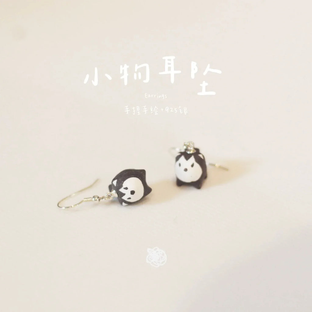 Handmade earrings | Ceramic animal designs - PetCeramicArt