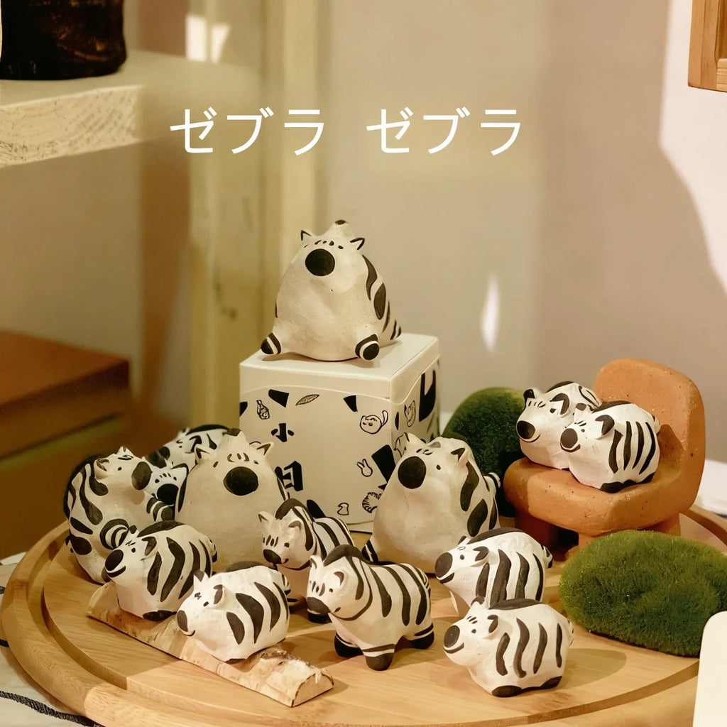 Handmade ceramic | Zebra figurine - PetCeramicArt