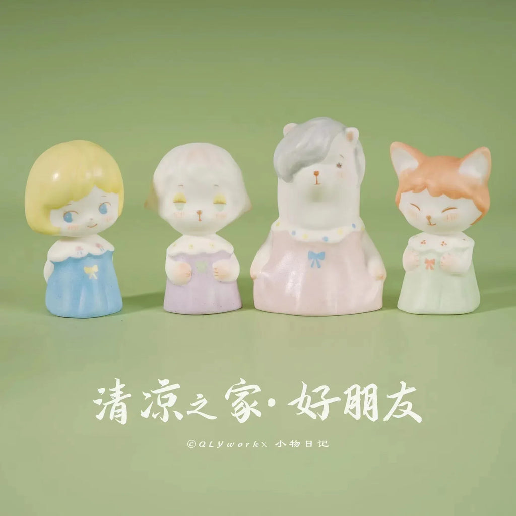 Cute little lamb and fox designs. - PetCeramicArt