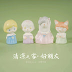 Cute little lamb and fox designs. - PetCeramicArt