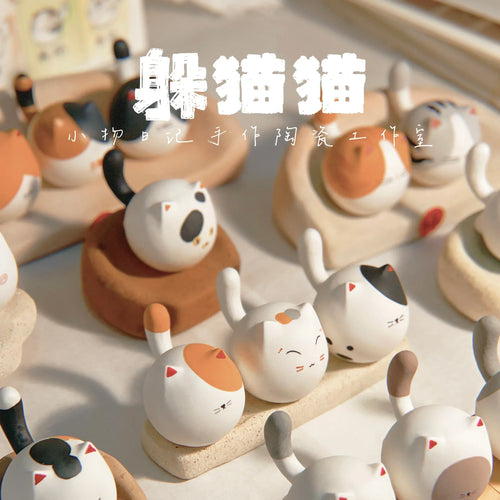 Ceramic Cat | Desktop Ornament Gift - PetCeramicArt