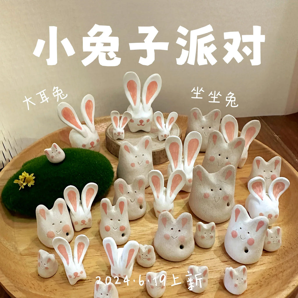 Ceramic ornaments | Rabbit incense holder - PetCeramicArt