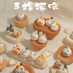 Sculpted kitten figurine | Handmade clay gift - PetCeramicArt