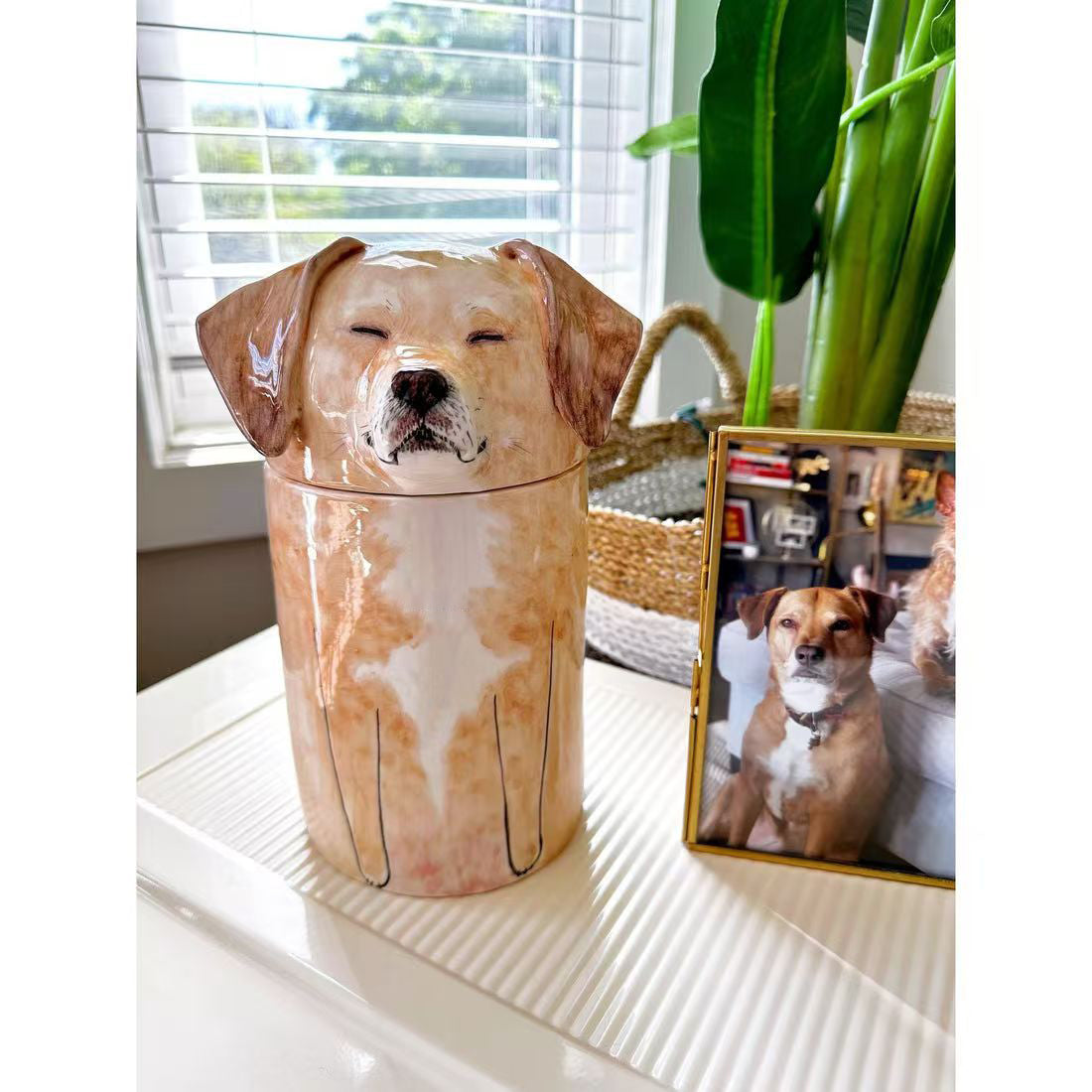 Custom Portrait Dog Storage Jar/Urn