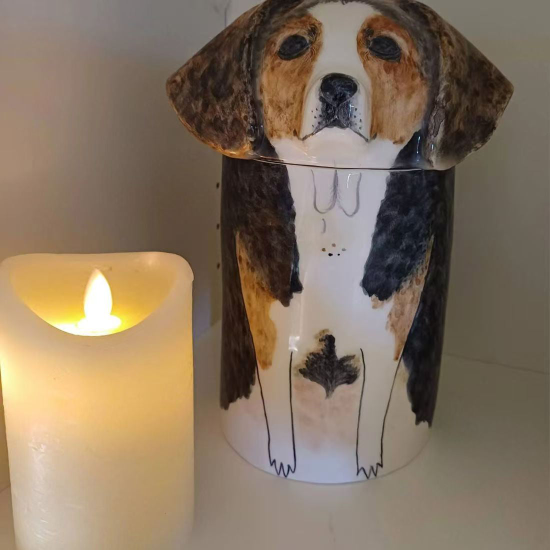 Custom Portrait Dog Storage Jar/Urn