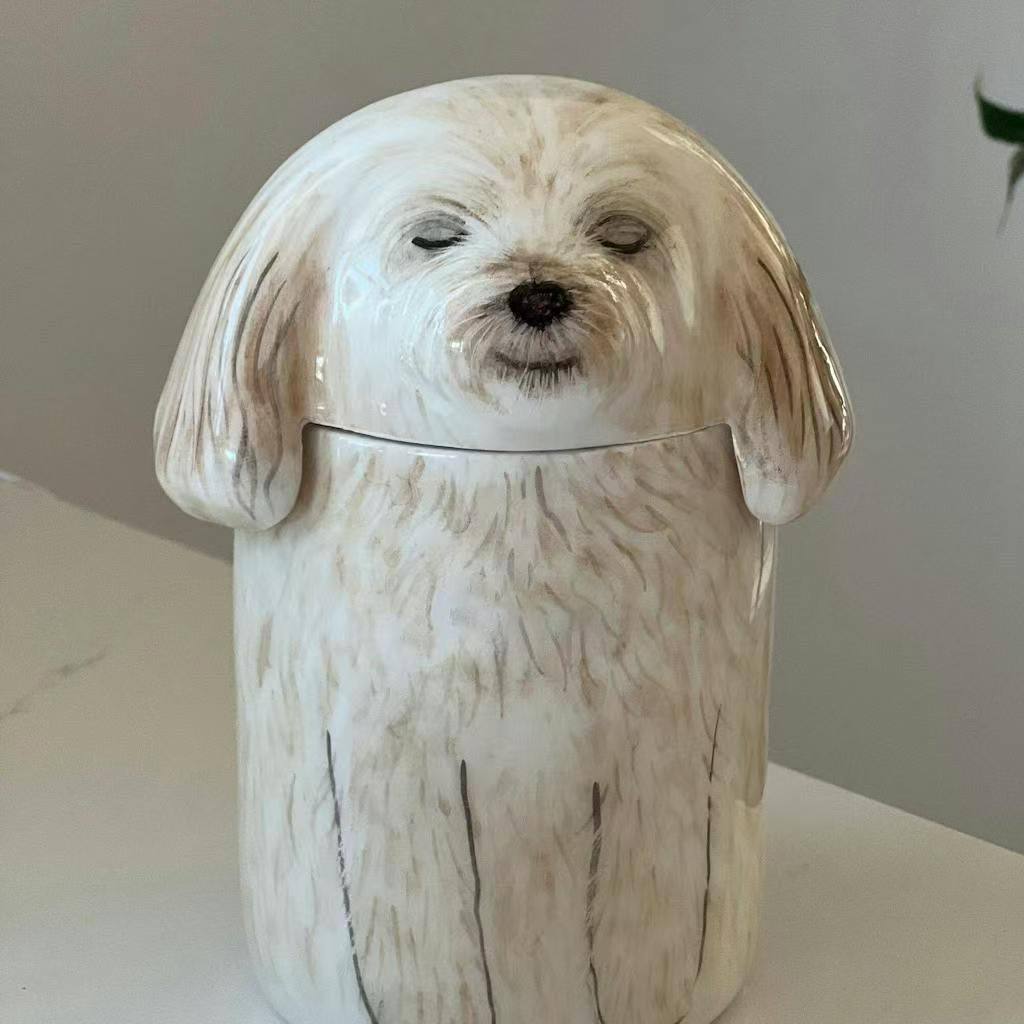 Custom Portrait Dog Storage Jar/Urn