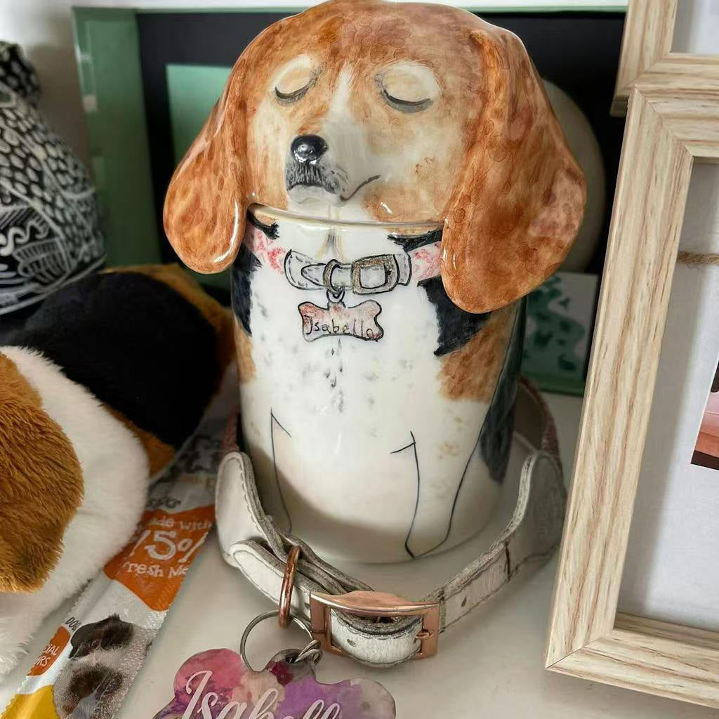 Custom Portrait Dog Storage Jar/Urn