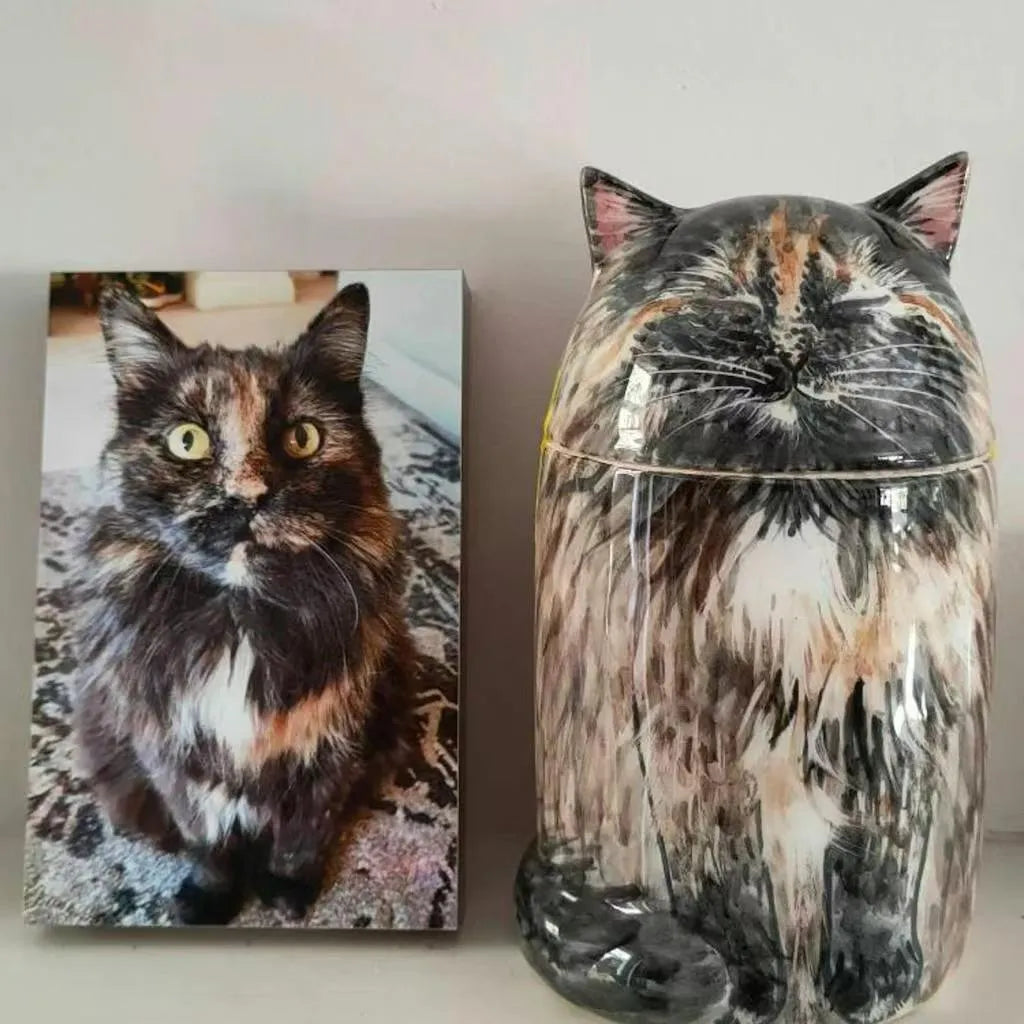 Cat Food Storage Jar/Urn-Customized Cat Memorial Gift