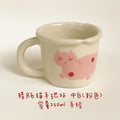 Hand-painted ceramic coffee cup | Dachshund Cat Handmade Cat - PetCeramicArt