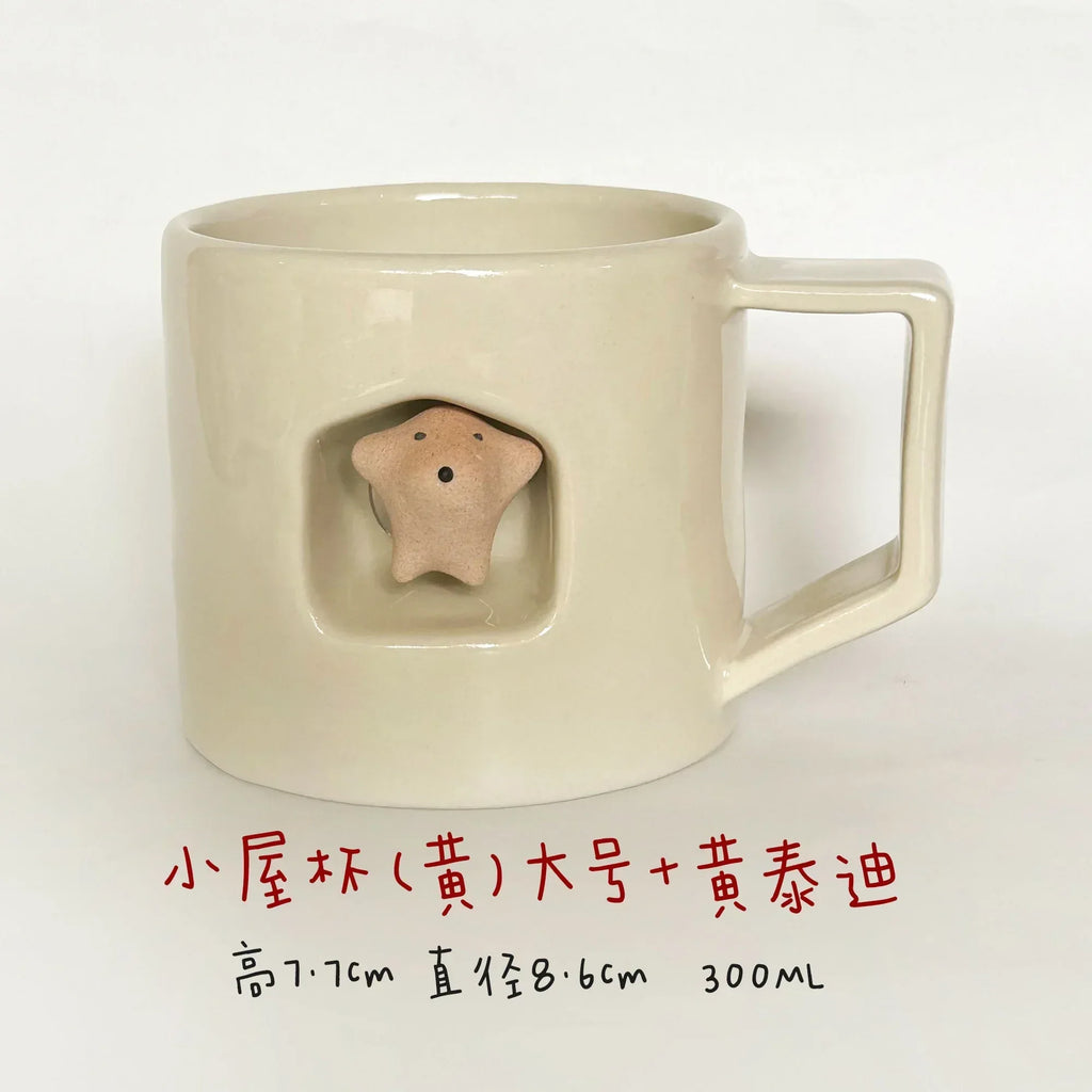 Magnetic dog-shaped coffee cup - PetCeramicArt