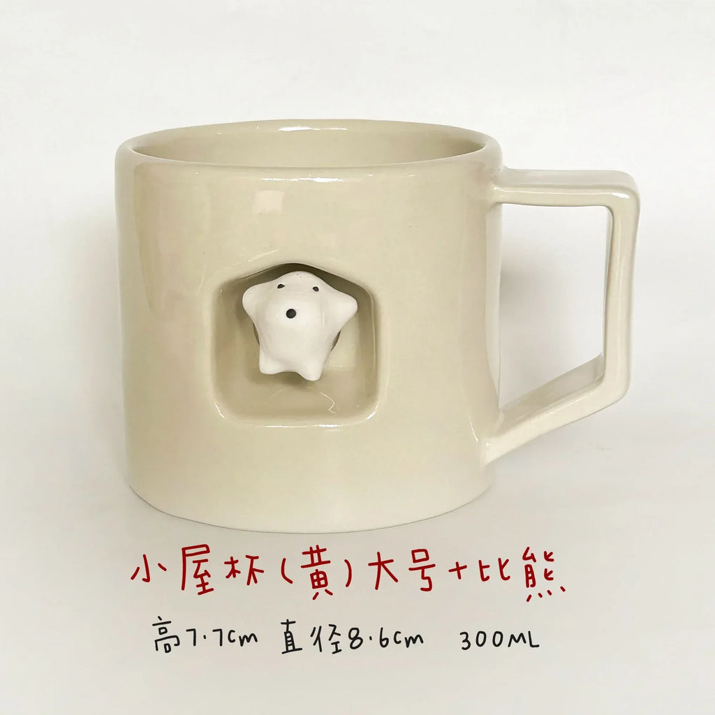 Magnetic dog-shaped coffee cup - PetCeramicArt