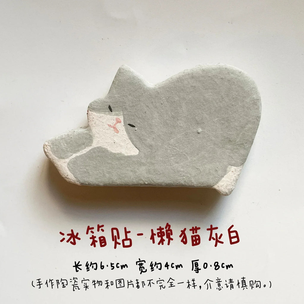 Cat refrigerator magnets - PetCeramicArt