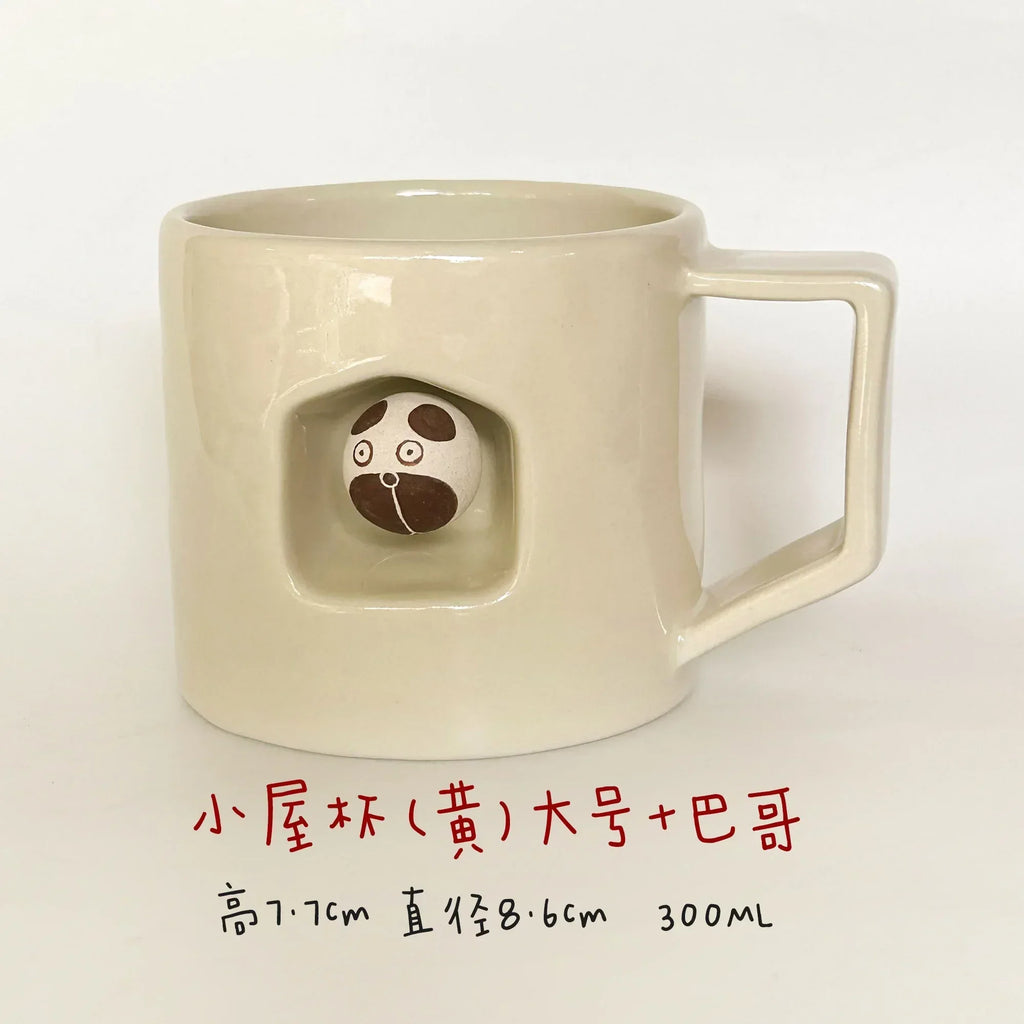 Magnetic dog-shaped coffee cup - PetCeramicArt