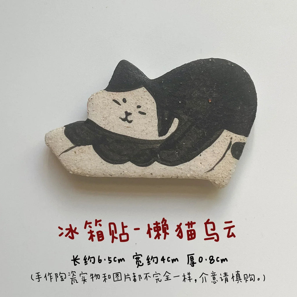 Cat refrigerator magnets - PetCeramicArt