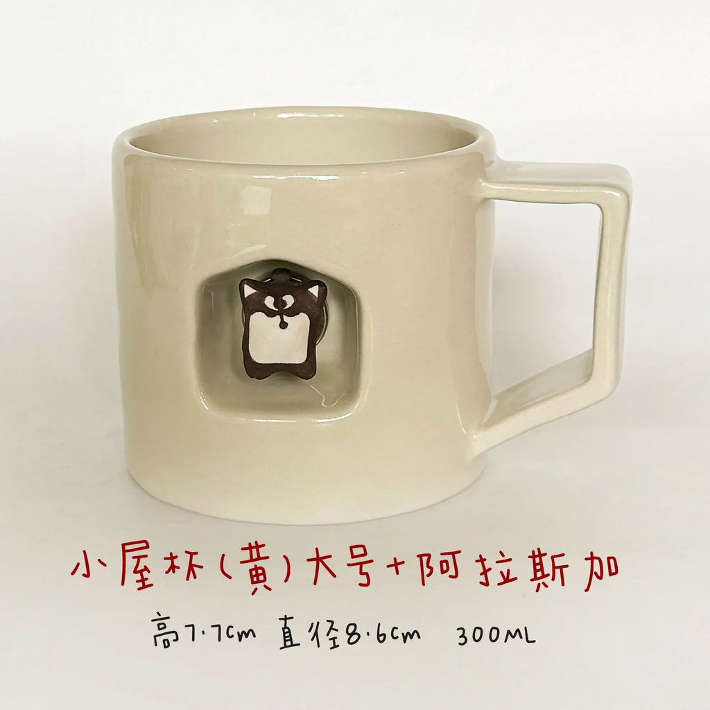 Magnetic dog-shaped coffee cup - PetCeramicArt