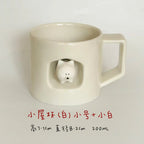 Magnetic dog-shaped coffee cup - PetCeramicArt