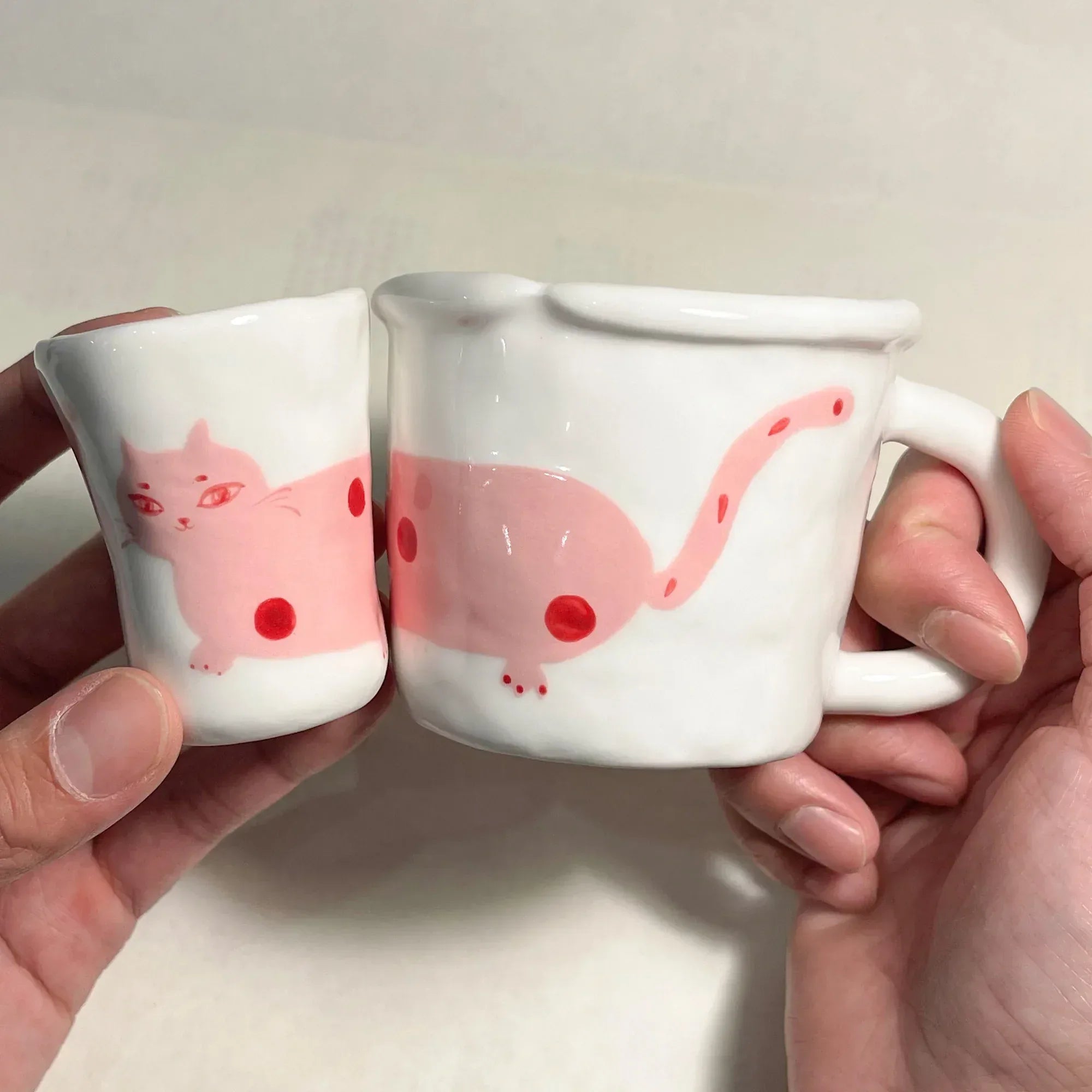 Couple's coffee cups | Hand-painted dachshunds - PetCeramicArt
