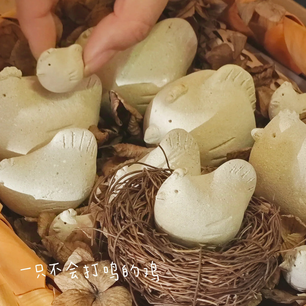 Ceramic chick figurine | Clay doll - PetCeramicArt