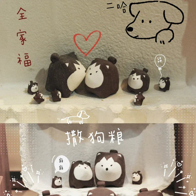 Husky ceramic figurine | Handmade gift - PetCeramicArt