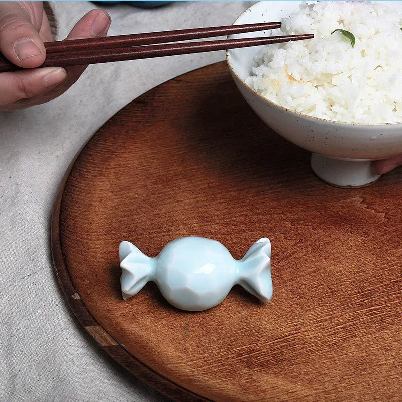 Candy-shaped ceramic chopstick rest - PetCeramicArt