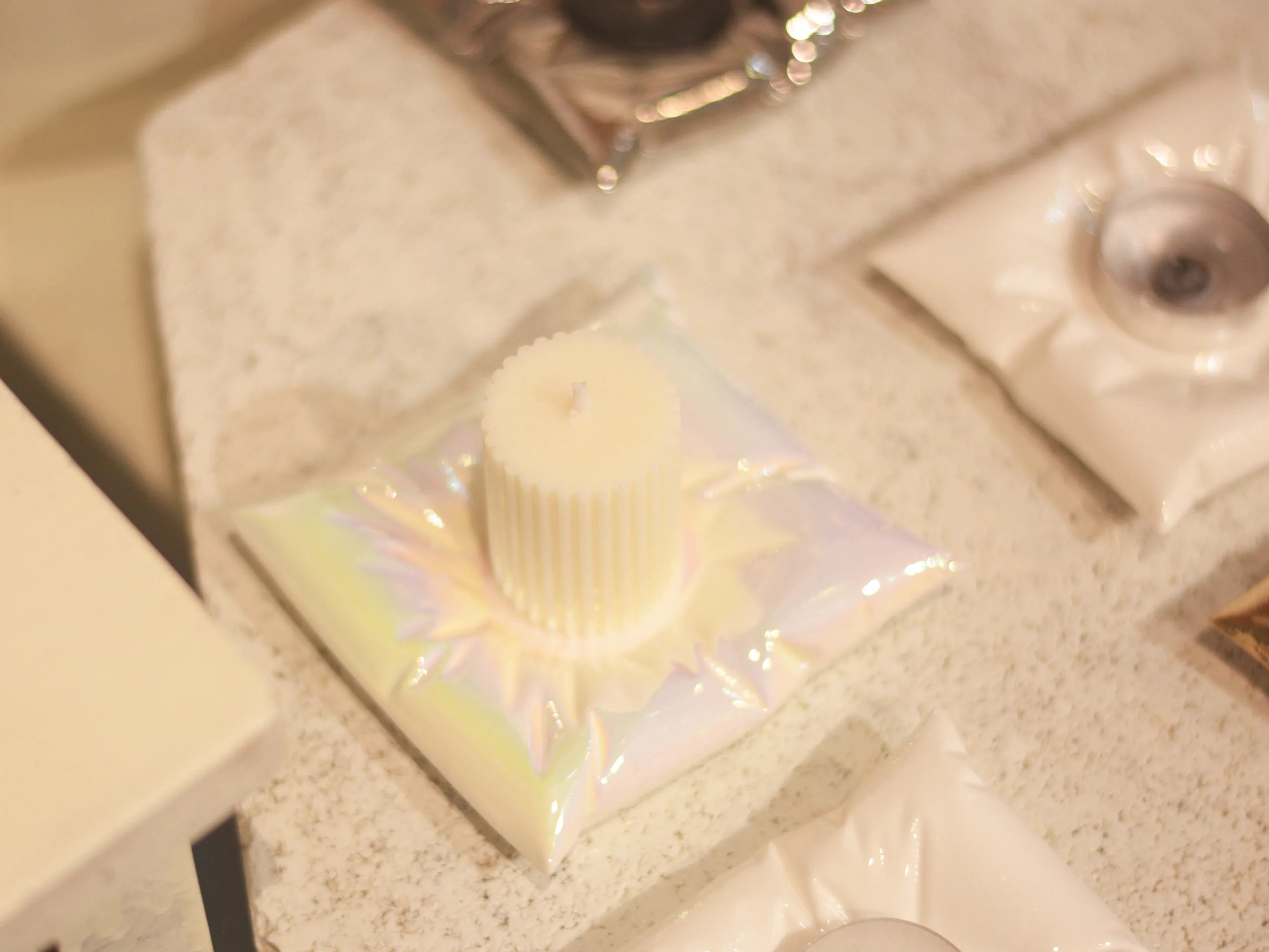 Ceramic candle holder base | Pillow shape - PetCeramicArt