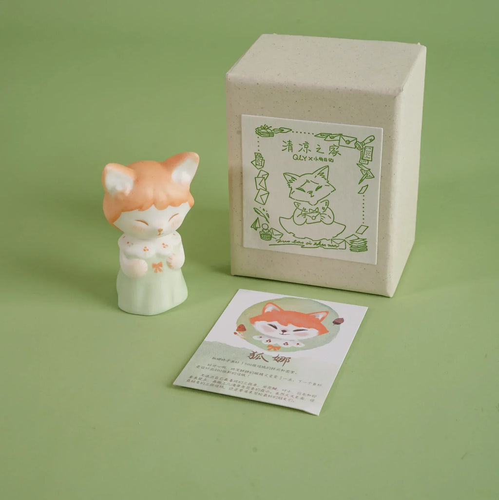 Cute little lamb and fox designs. - PetCeramicArt
