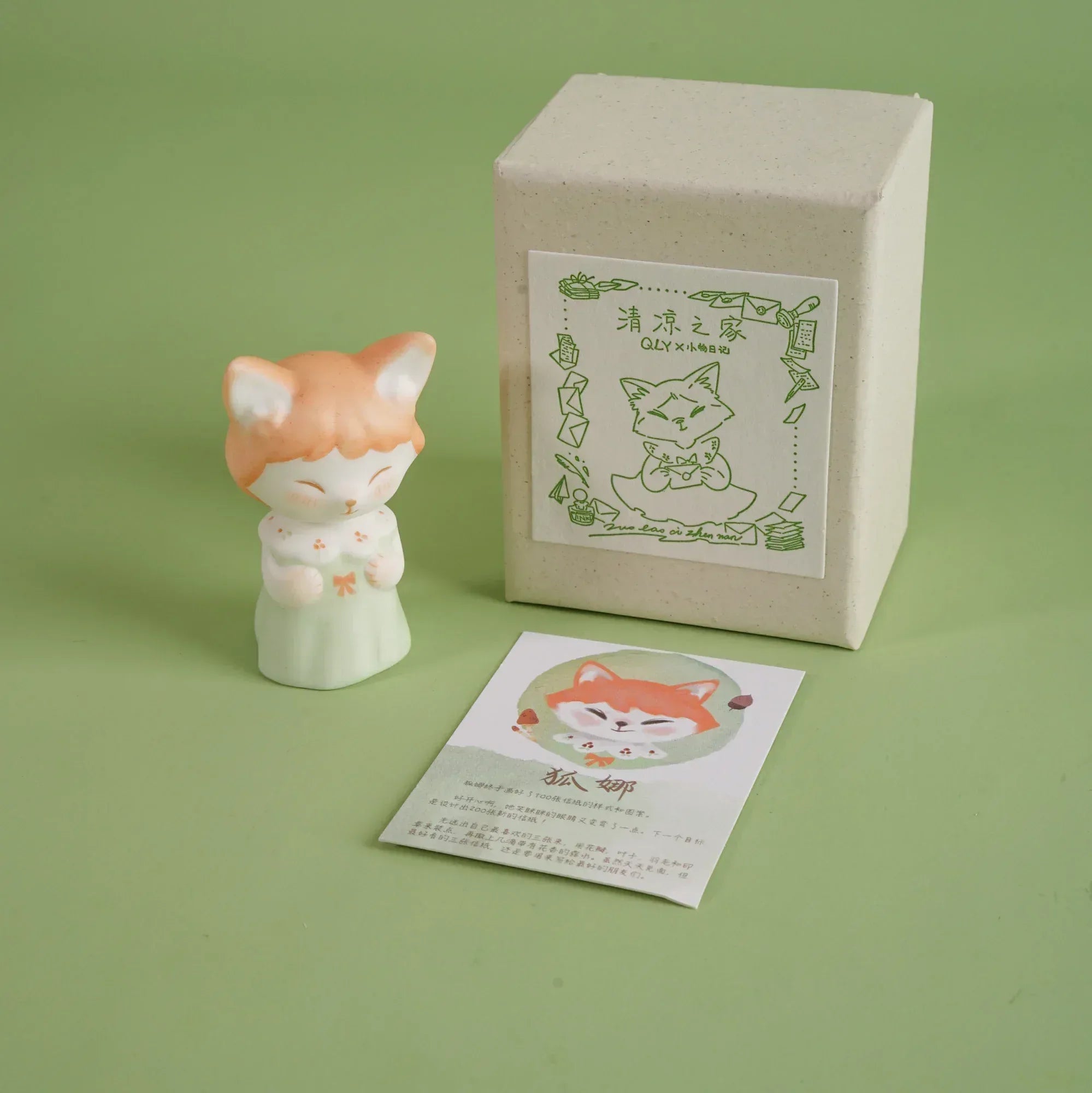 Cute little lamb and fox designs. - PetCeramicArt