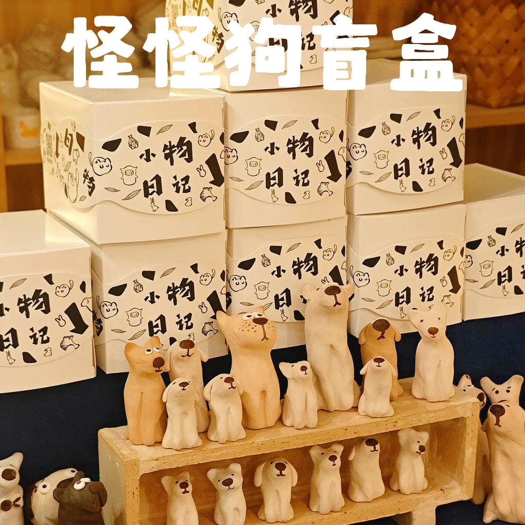 Strange dog ceramic ornament - PetCeramicArt