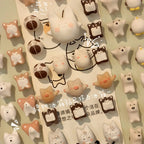 Ceramic refrigerator magnet | Cute dog design - PetCeramicArt