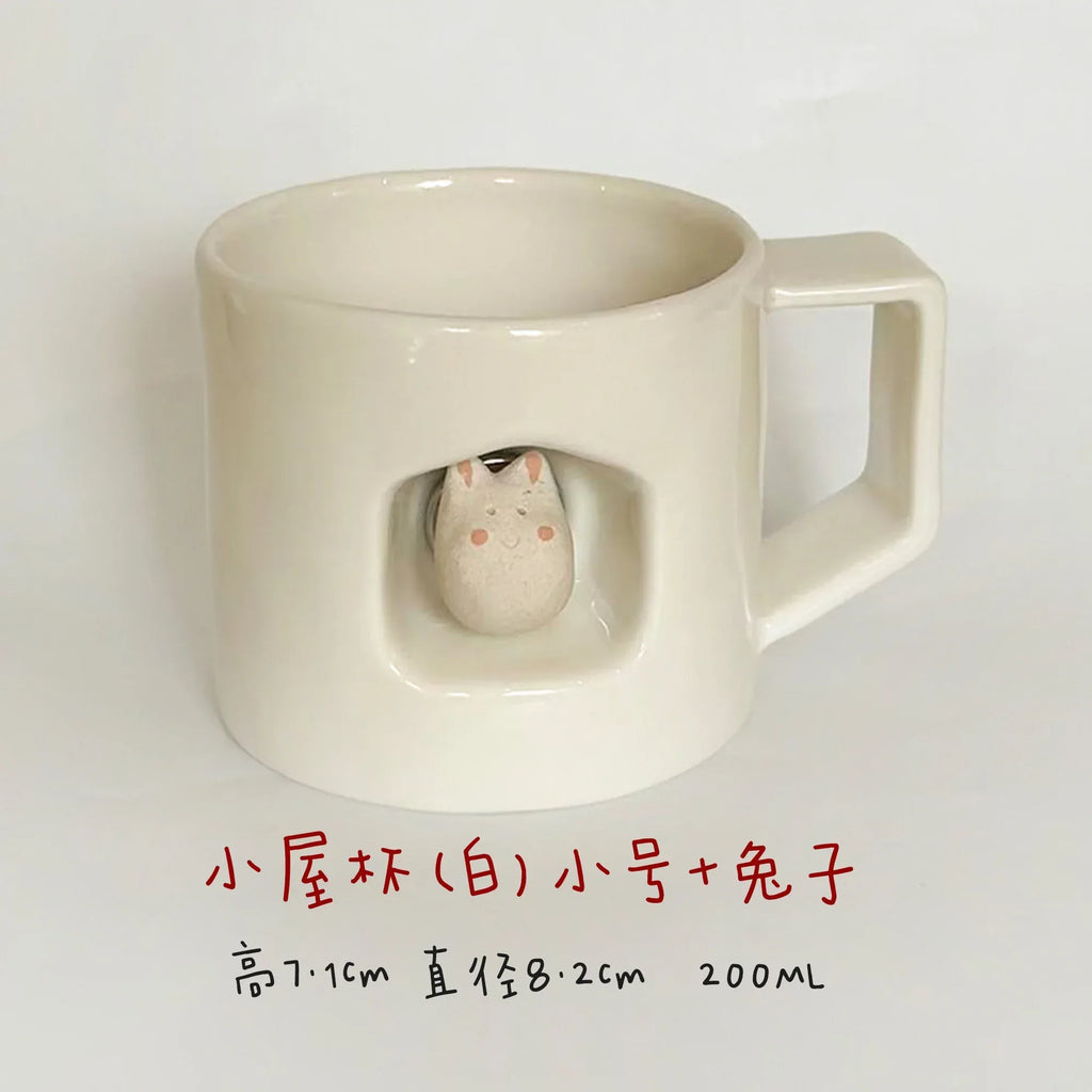 Magnetic dog-shaped coffee cup - PetCeramicArt