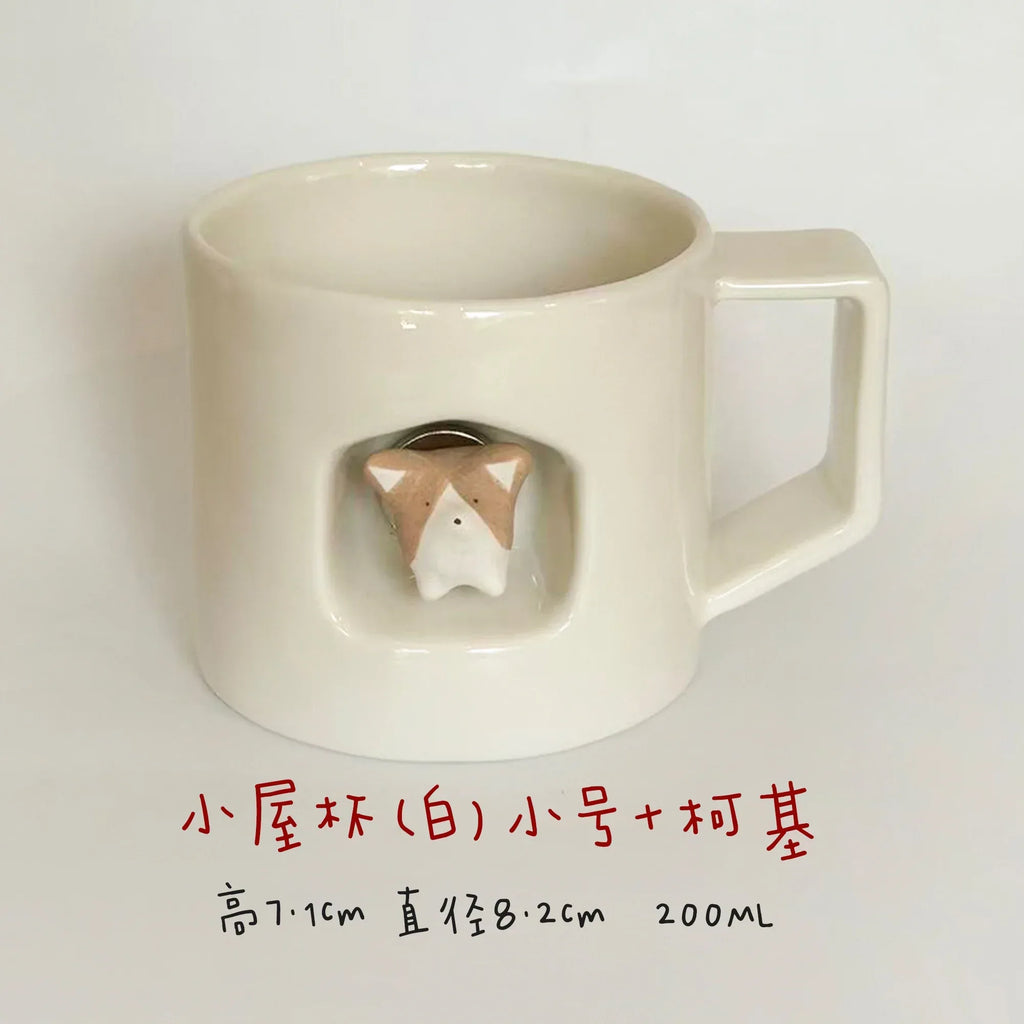Magnetic dog-shaped coffee cup - PetCeramicArt