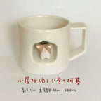 Magnetic dog-shaped coffee cup - PetCeramicArt