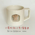 Magnetic dog-shaped coffee cup - PetCeramicArt