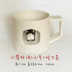 Magnetic dog-shaped coffee cup - PetCeramicArt