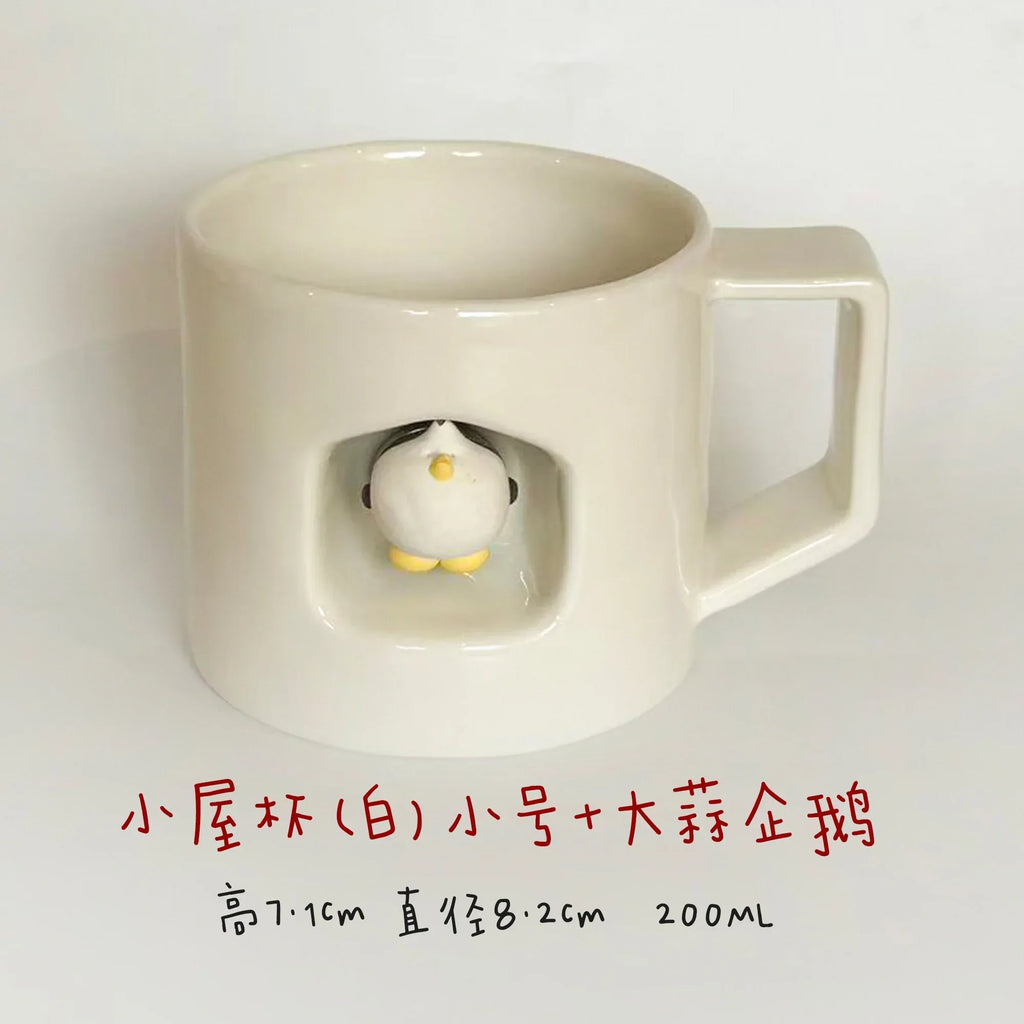 Magnetic dog-shaped coffee cup - PetCeramicArt