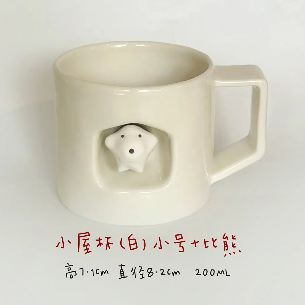 Magnetic dog-shaped coffee cup - PetCeramicArt