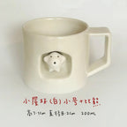 Magnetic dog-shaped coffee cup - PetCeramicArt