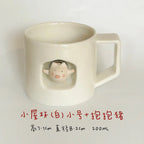 Magnetic dog-shaped coffee cup - PetCeramicArt