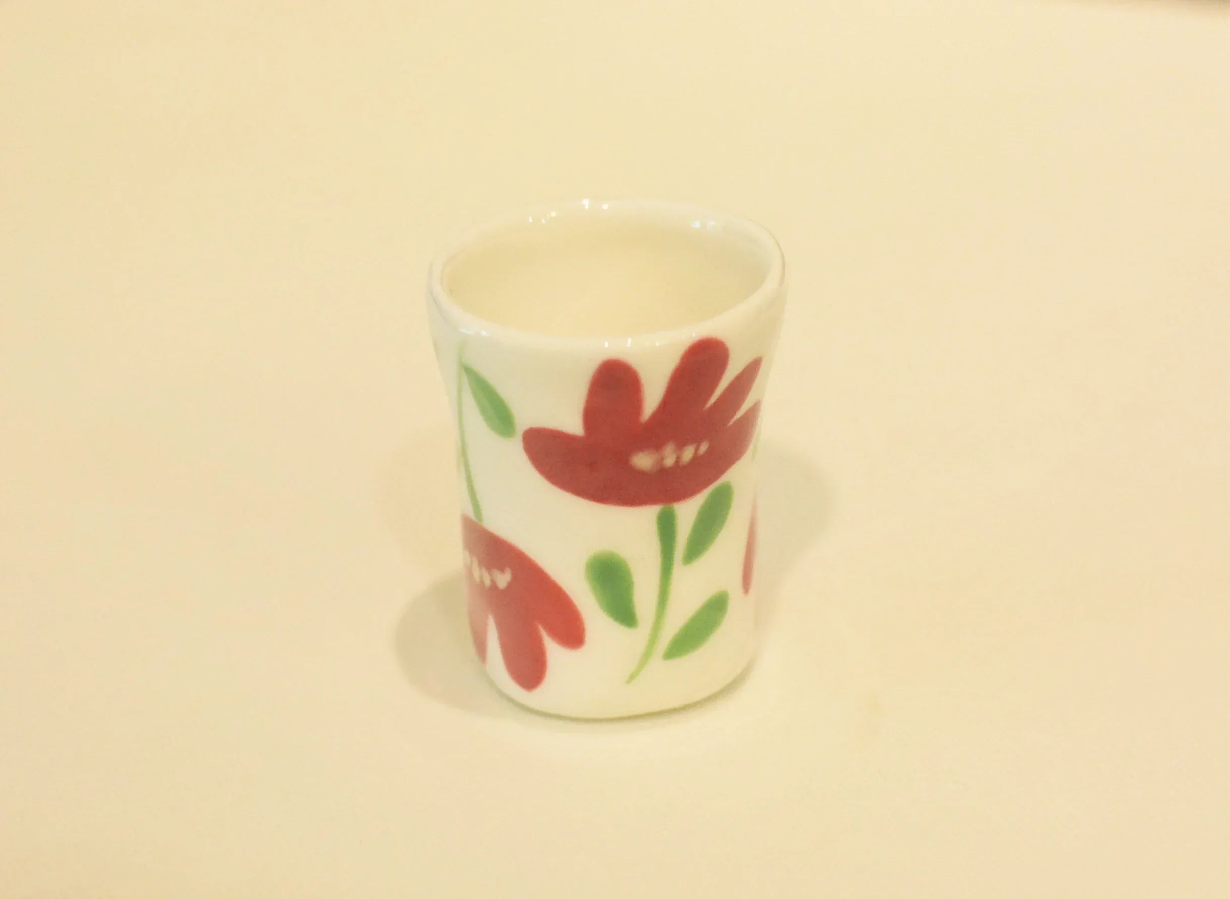 Handmade ceramic teacup | Hand-painted floral pattern. - PetCeramicArt