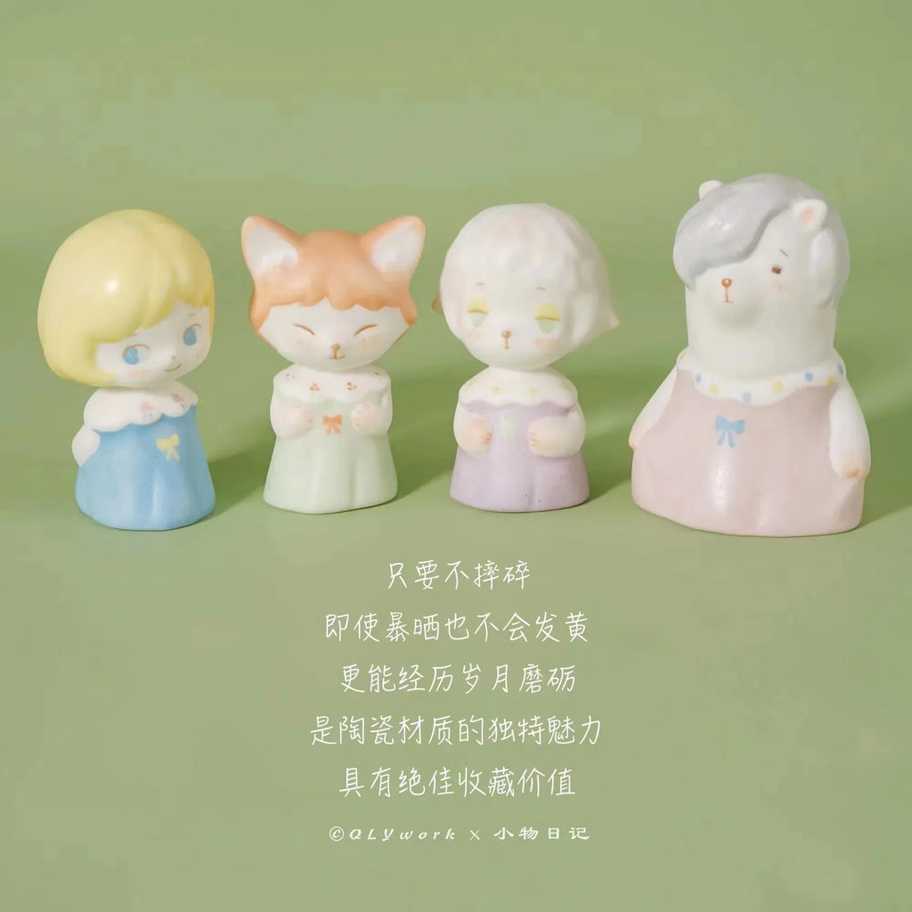 Cute little lamb and fox designs. - PetCeramicArt