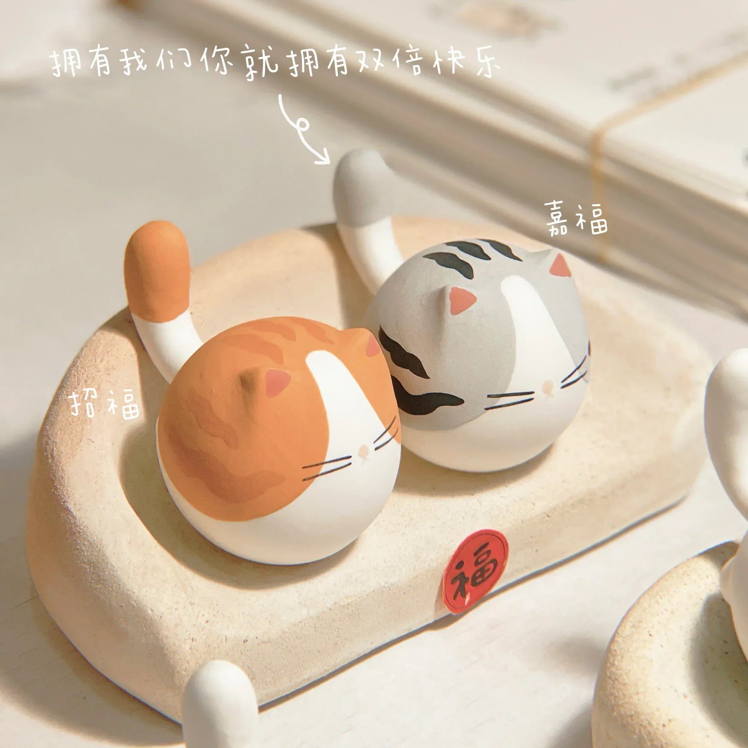 Ceramic Cat | Desktop Ornament Gift - PetCeramicArt